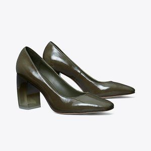 Tory Burch Banana Heels Pumps Shoes 80mm Moss Green $378